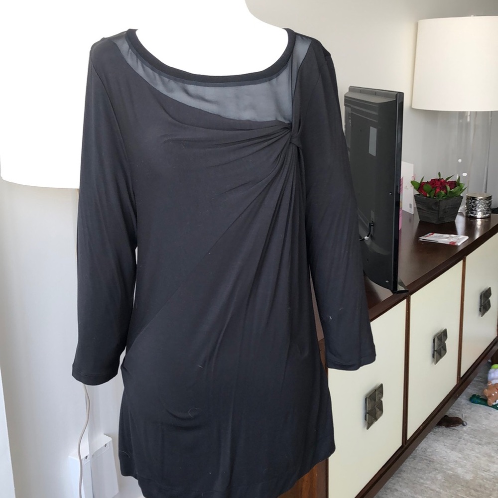 NWOT- Elie Tahari Black Exquisite top $29